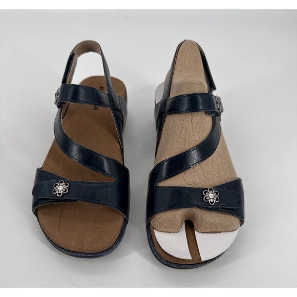 Romika Womens Sandal Strappy Wedge Navy Blue Fidschi 54 Size 37 6 6.5 New - Picture 2 of 13